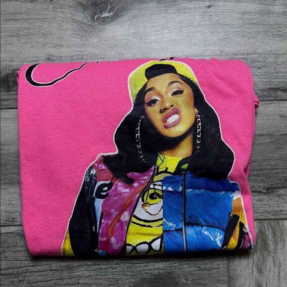 Delta Hot Pink Crew Neck Cardi B Tee - Picture 1 of 5